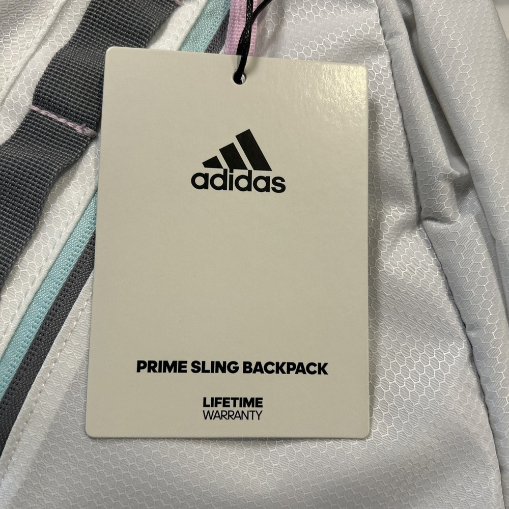Adidas Prime Sling Backpack White Grey Orchid Fusion Purple Bag 5156602 - Picture 4 of 8